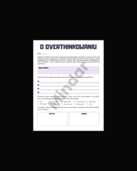 Przestań Overthinkować! - Praktyczny Zeszyt Ćwiczeń (wersja fizyczna)