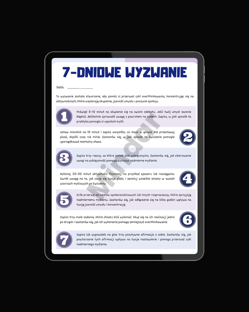Przestań Overthinkować – Ćwiczenia do pracy z natłokiem myśli
